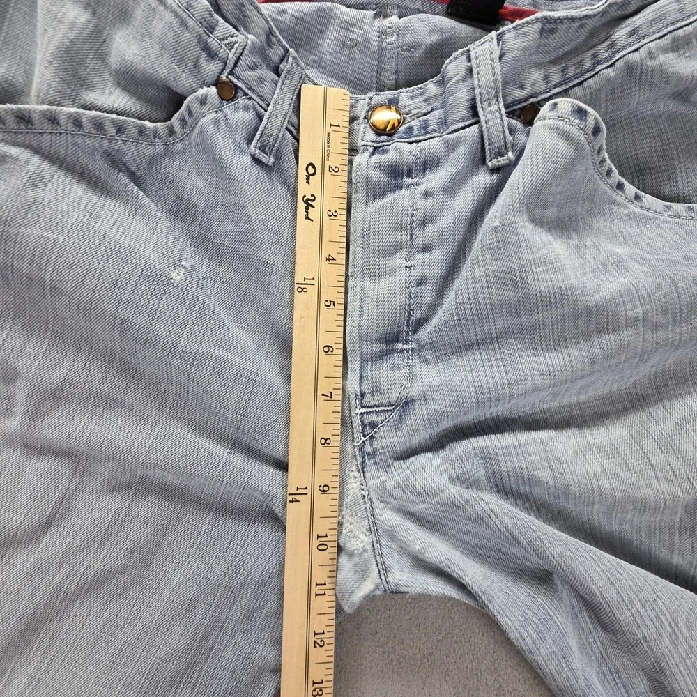 Vintage Levis Engineered Jeans Mens 34x34 Blue Twisted Light Wash Patched